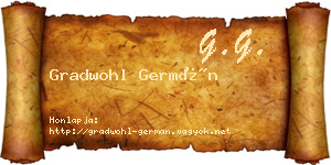 Gradwohl Germán névjegykártya